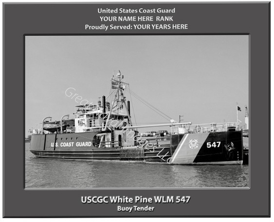 USCGC White Pine WLM 547 Personalized Canvas Ship Photo Print Coast Guard