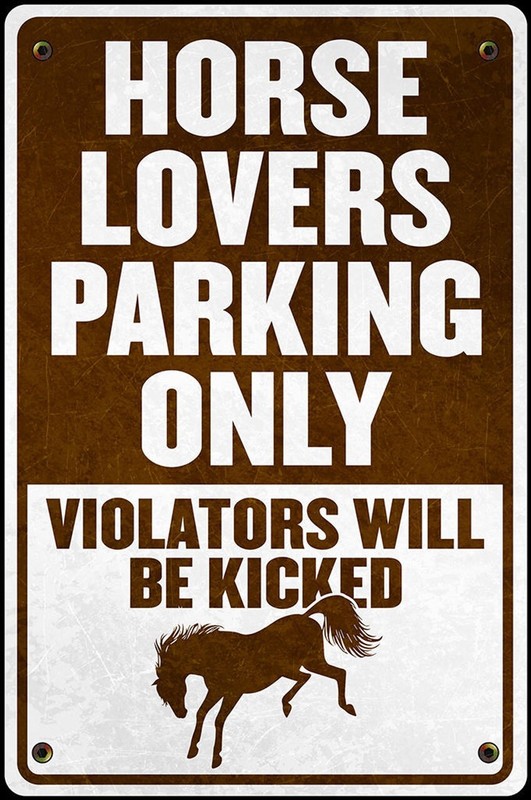 New Horse Lovers Parking Only Decorative Metal Aluminum Sign Made in the USA