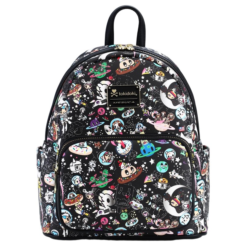 Tokidoki Leather Backpack for Adult, Vintage Water Resistant Daypack with Poc...