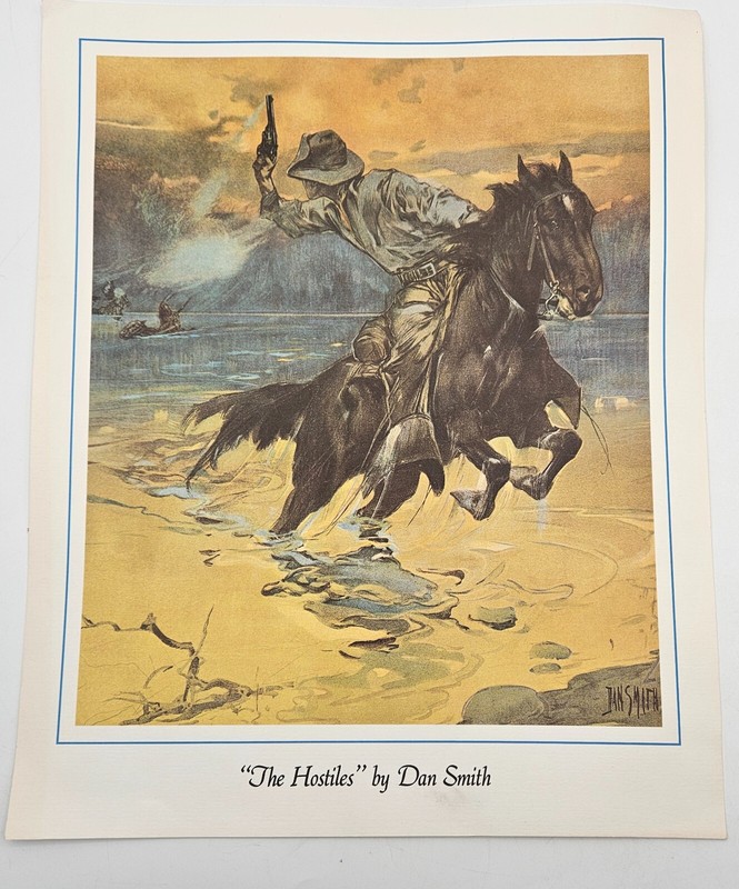 Smith & Wesson “The Hostiles” Dan Smith Unframed Print 15.25″ Cowboy Western