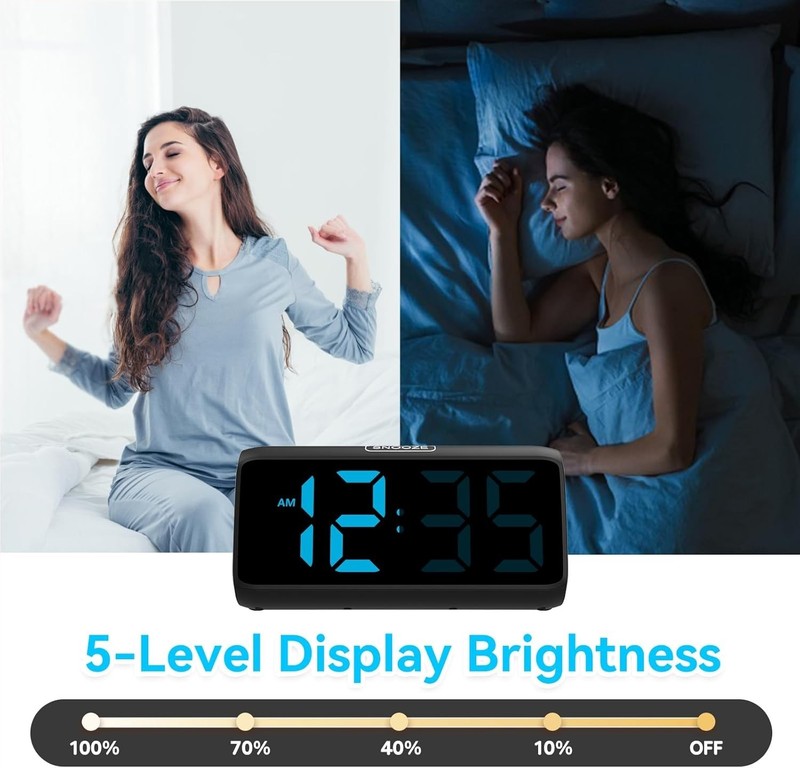 Stylish Tabletop Alarm Clock with Loud Alarm and Adjustable Features for Seniors gallery