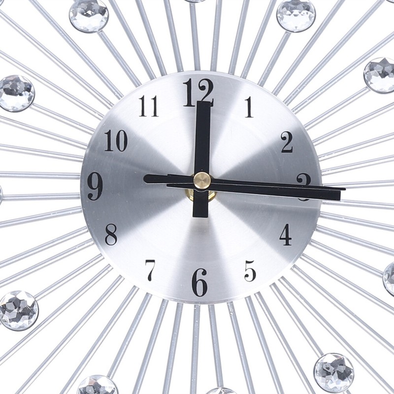 13in Crystal Glass Wall Clock Silent Movement Wall Clock Living Room Home Decor gallery