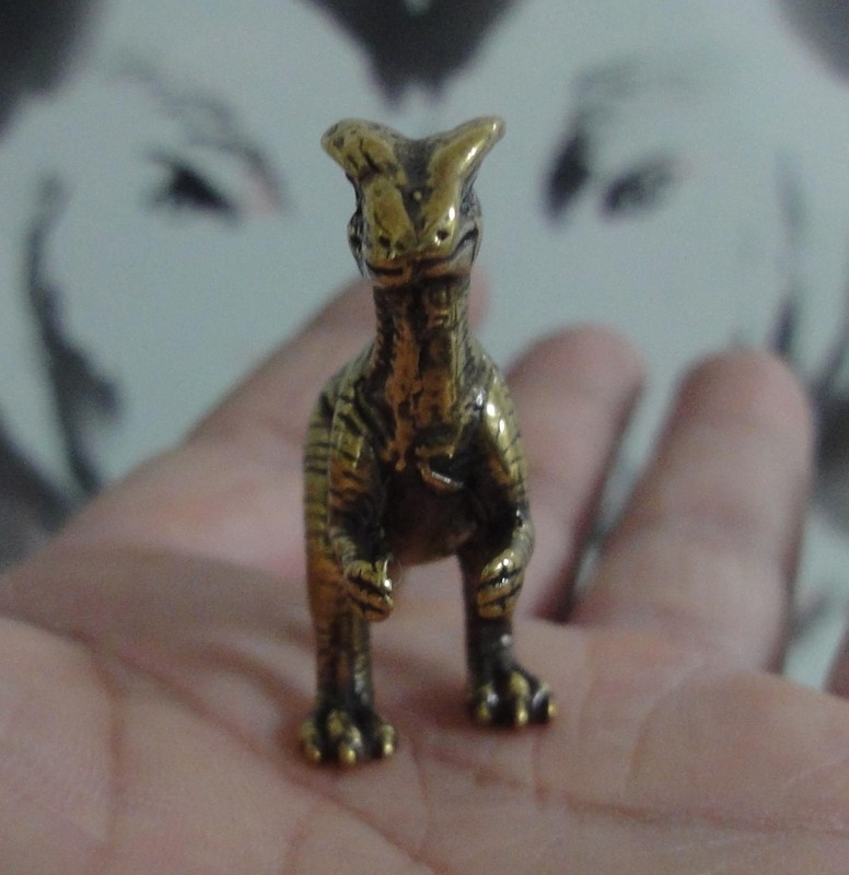 Vintage Style Solid Brass Dinosaur Statue Figurine Home Ornament Toy gallery
