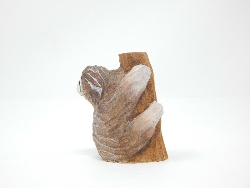 Sloth Figurine Statue Decor Small Animal Sculpture Art Wood Carving Miniature gallery