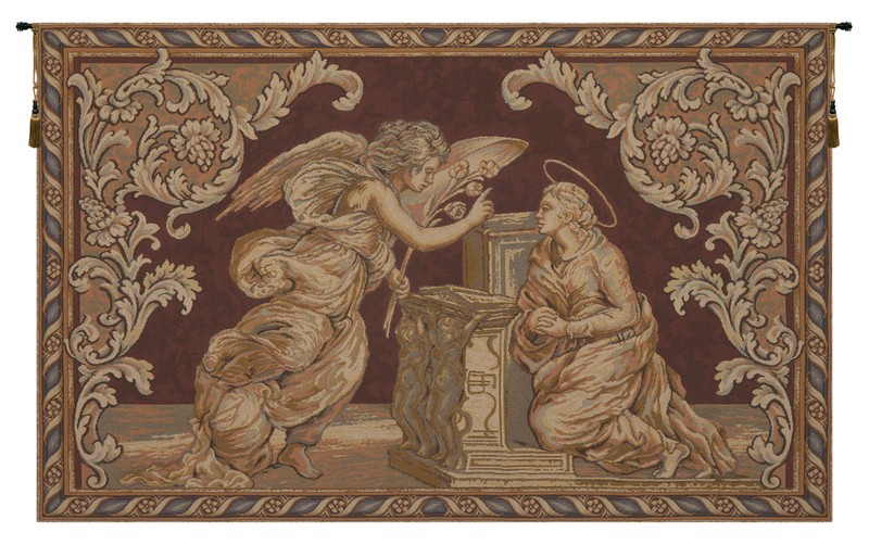 Experience Divine Beauty: Annunciation Italian Tapestry- New Arrival