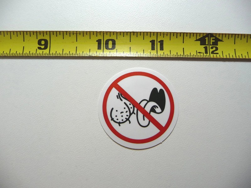ADULT NO BALL LICKERS SMALL STICKER DECAL JOB OCCUPATION PROFESSION