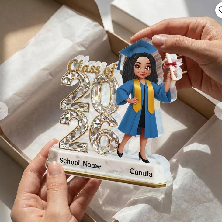 Senior Class Of 2026 2027 Keepsake 2D Flat – Personalized Acrylic Block