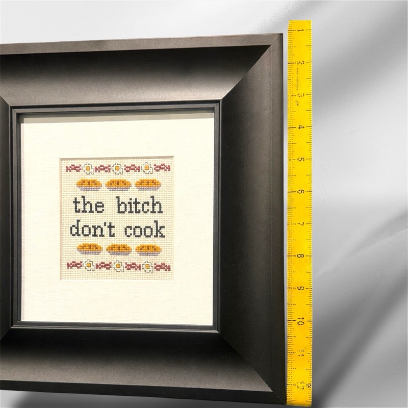 Handmade Framed Cross Stitch Funny Kitchen Wall Decor Adult Humor Gift Art gallery