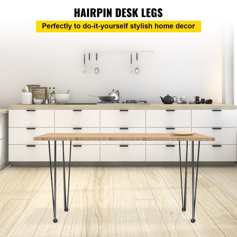 Hairpin Table Legs 30in Black Set Of 4 Desk Legs 880lbs Load Capacity Each 220lb gallery