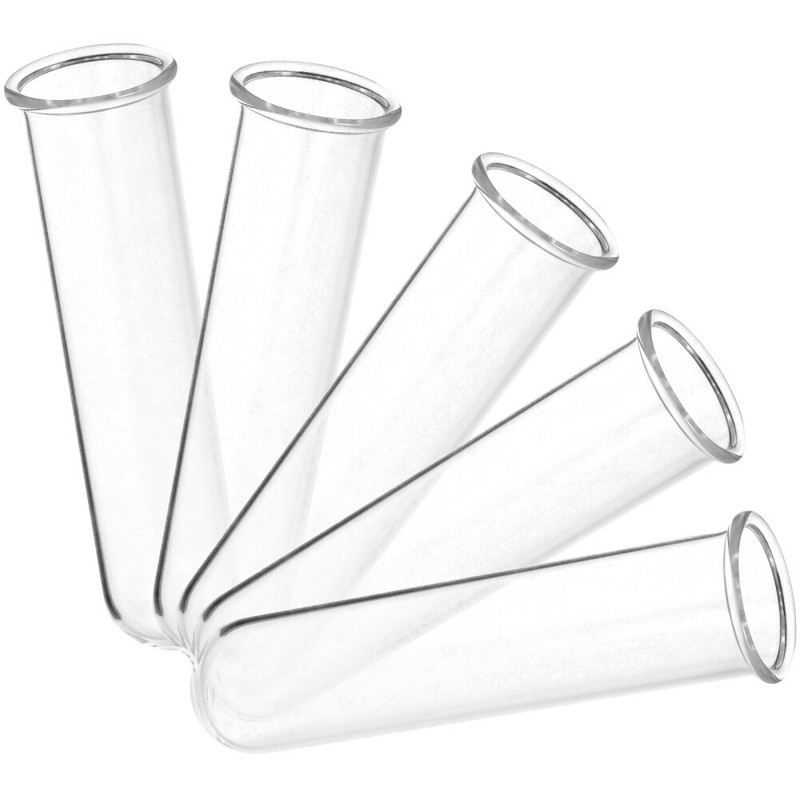 5Pcs Hydroponic Flowers Glass Tube Transparent Propagation Tube Small Plant gallery