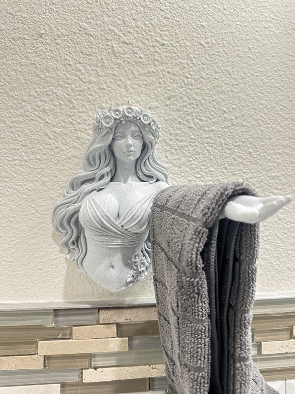 Persephone Goddess Hand Towel Holder Greek Mythology Bathroom Wall Mount Decor