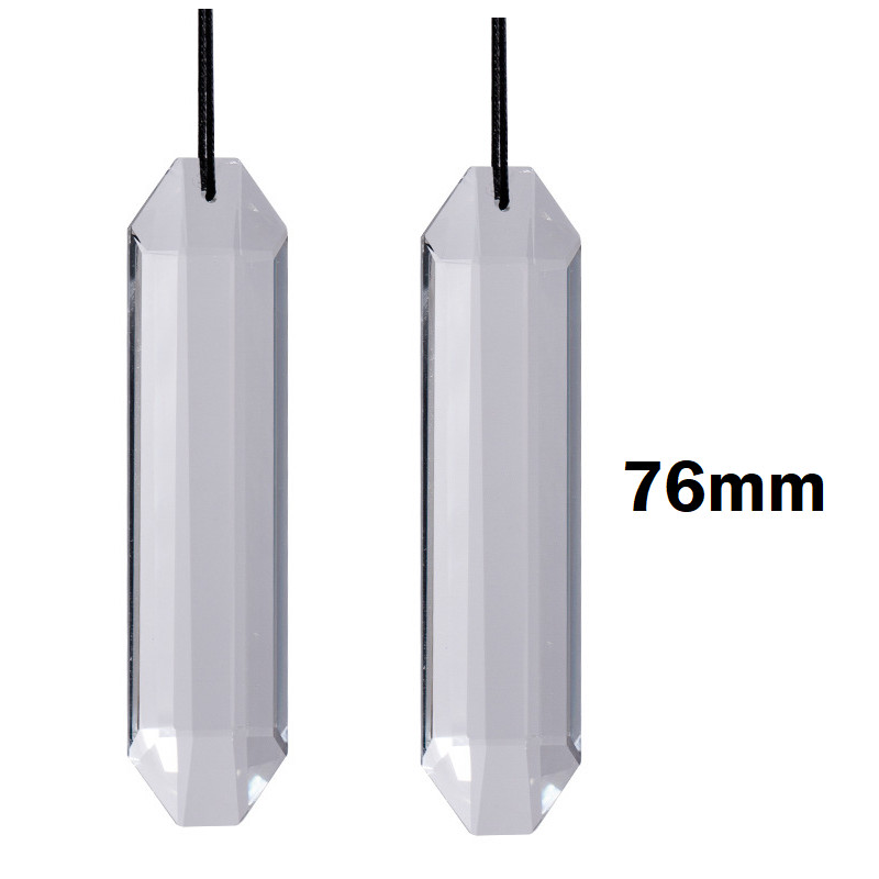 2× Large Crystal Sun Catcher Prisms AB Colored Hexagone Hanging Suncatchers 5″