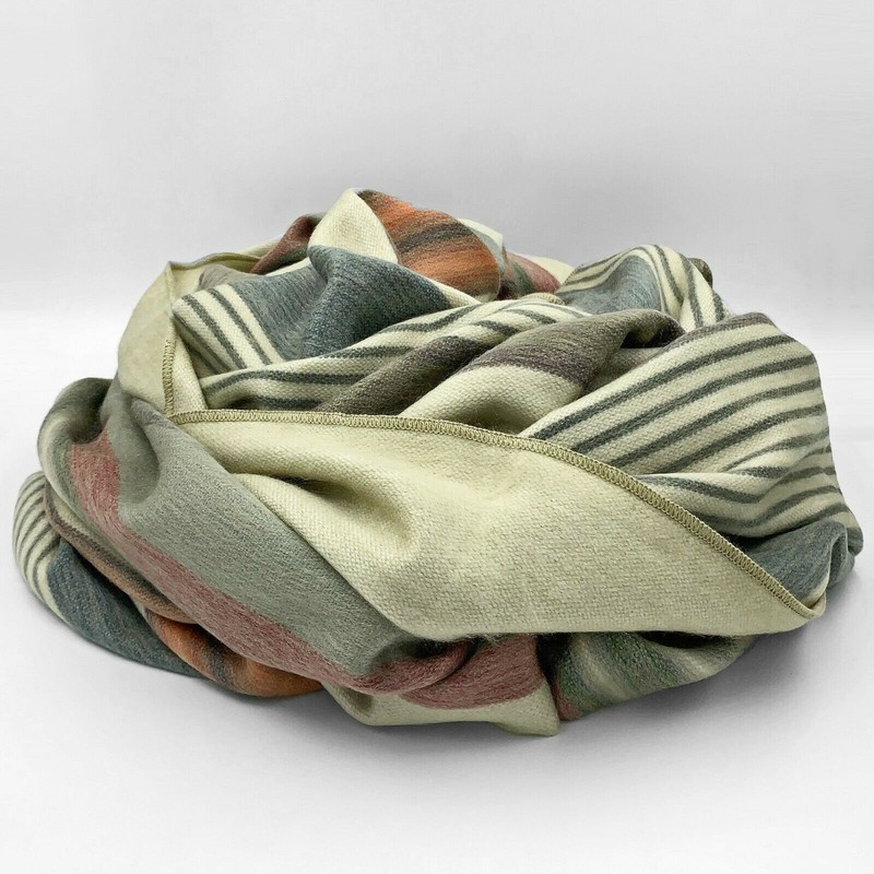 SOFT & WARM STRIPED ALPACA LLAMA WOOL BLANKET THROW 95"x65" QUEEN BED SOFA COUCH gallery