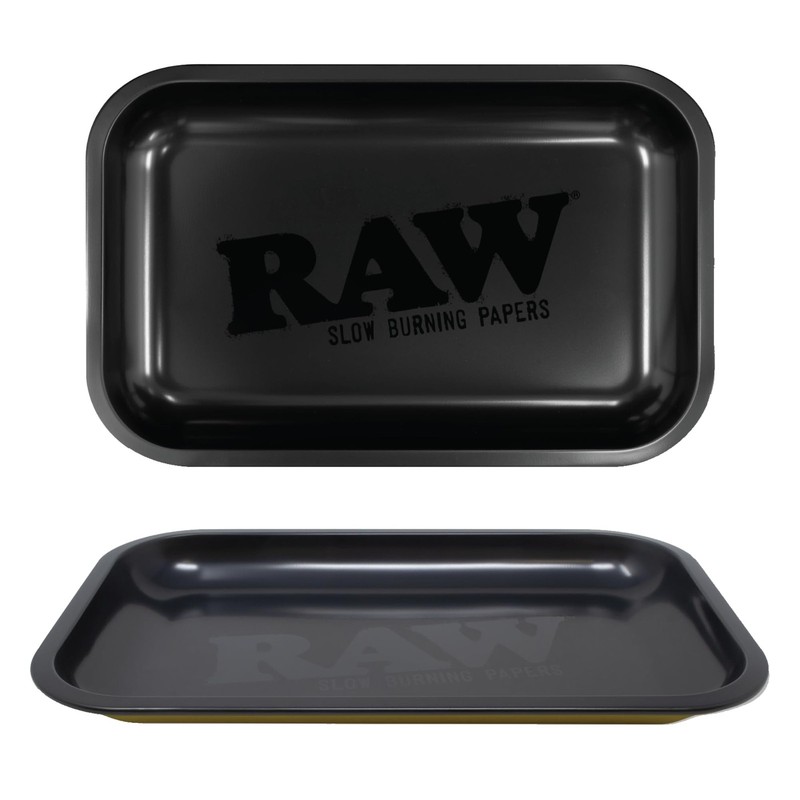 Smokers Gift Set: RAW Matte Black Rolling Tray 10.8" x 6.9", RAW Ashtray, Odo... gallery