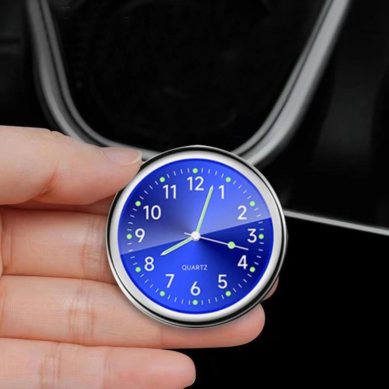 In-Car Mini Luminous Quartz Analog Clock Dashboard Stick-On Watch Decoration gallery