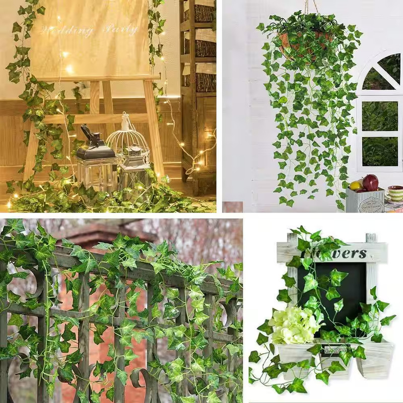 7 Ft. L X 1 In. W X 1 In. H Grren Plastic Decorative Artificial Ivy Hanging Aest gallery