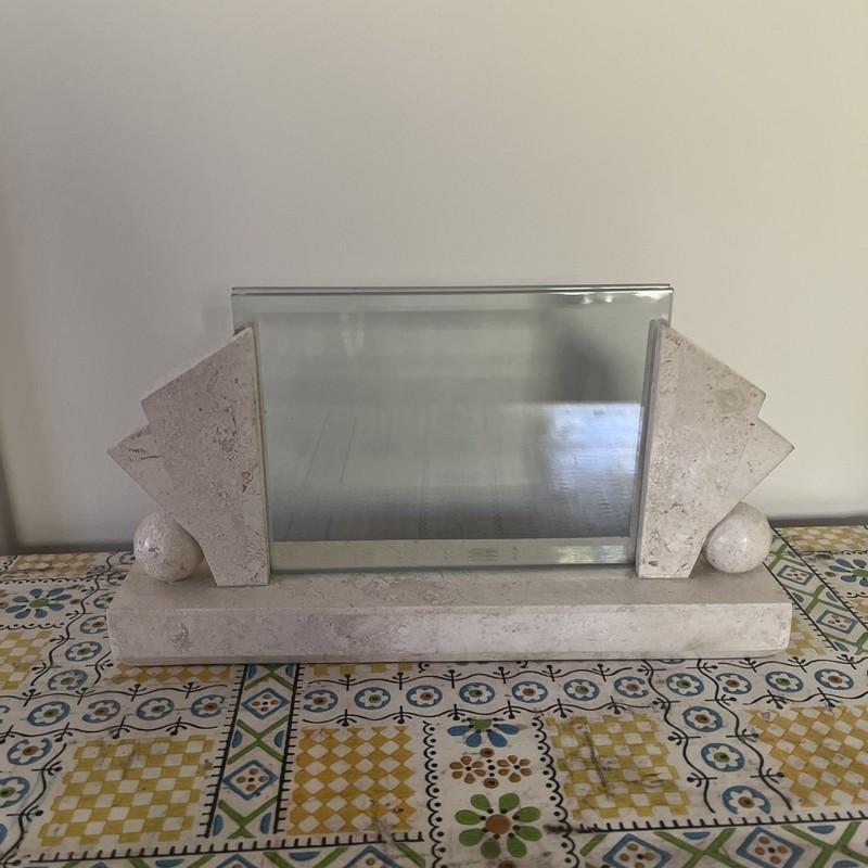 Renoir Frame Post Modern Design Mid Century Art Deco Marble Stone Art Photo 5×7