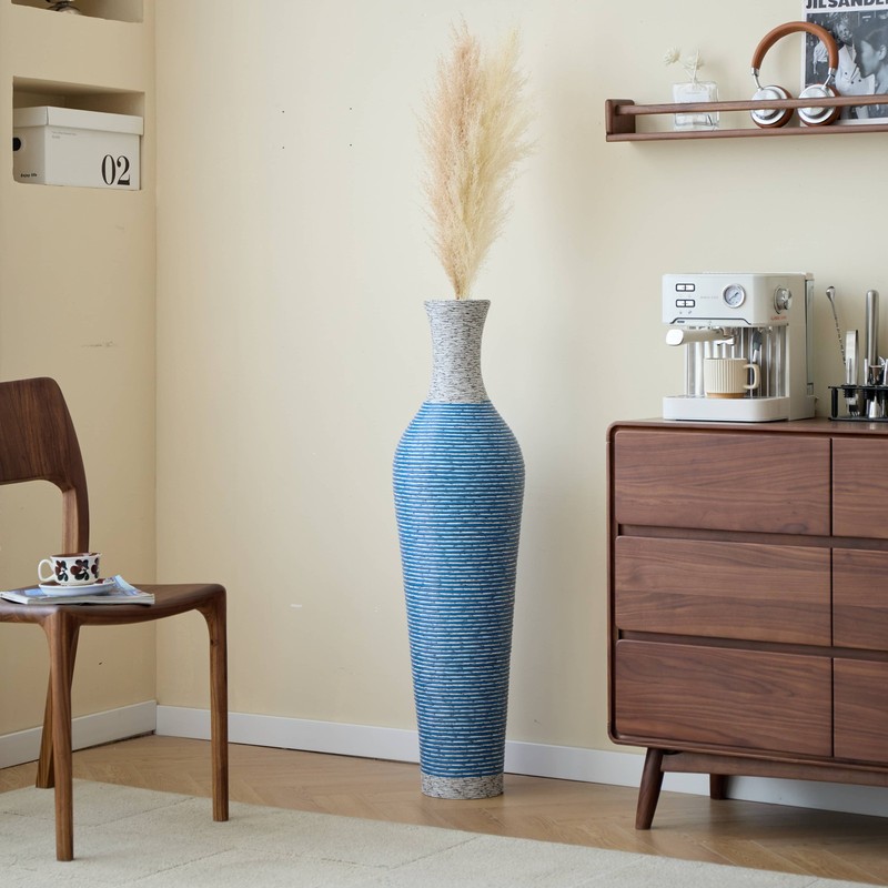 Modern 39" Tall Standing Floor Vase Durable Artificial Rattan Decor Accent gallery
