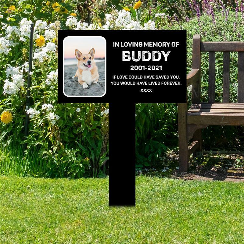 Dog Grave Stake, Pet Memorial Acrylic Grave Marker, Loss Of Dog Plaque Stake