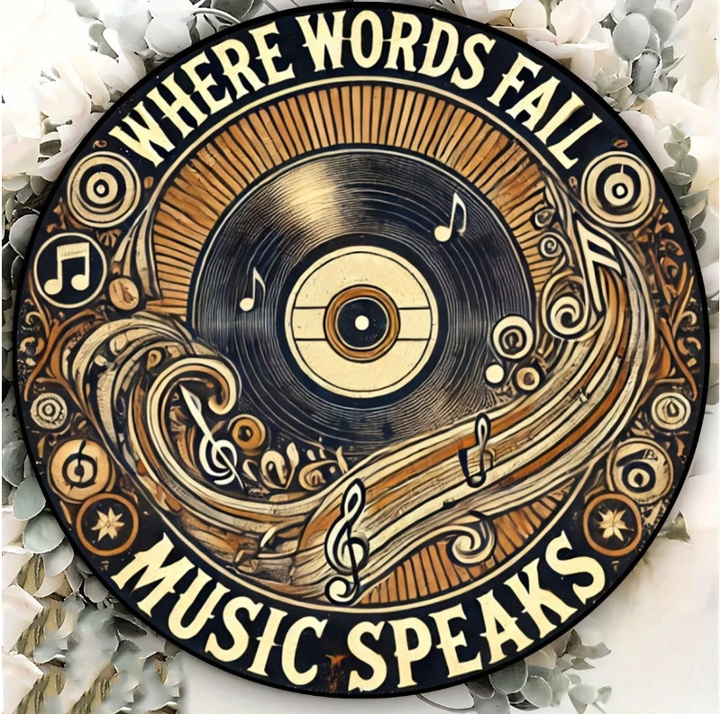 The Sound of Music Metal Sign Vintage Wall Decor 8" Round Aluminum Plaque gallery