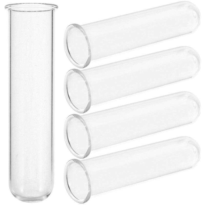 5Pcs Hydroponic Flowers Glass Tube Transparent Propagation Tube Small Plant gallery