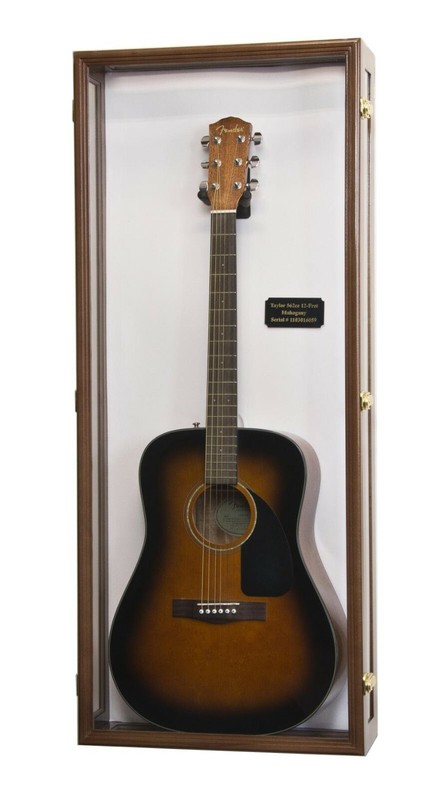 Clear Viewing Guitar Display Case Fender Acoustic Electric Bass Wall Rack Holder gallery