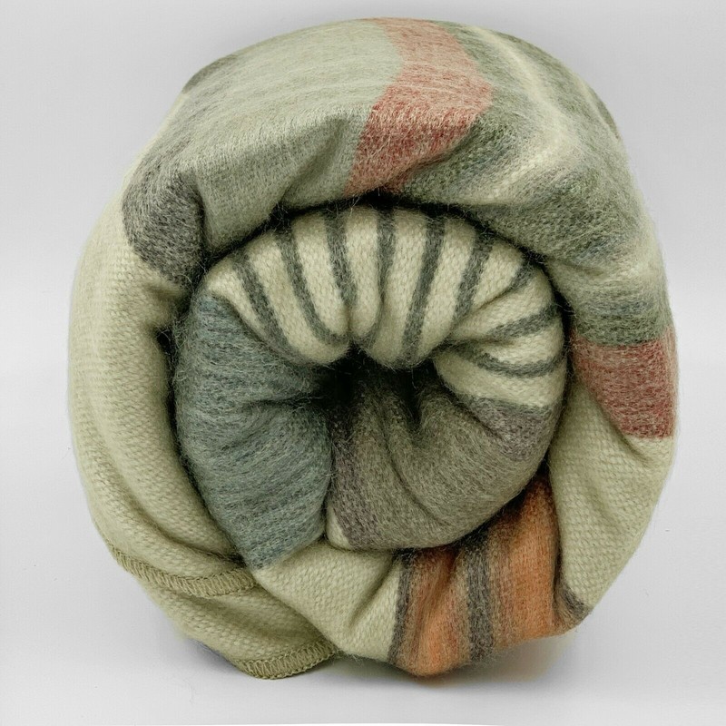 SOFT & WARM STRIPED ALPACA LLAMA WOOL BLANKET THROW 95"x65" QUEEN BED SOFA COUCH gallery
