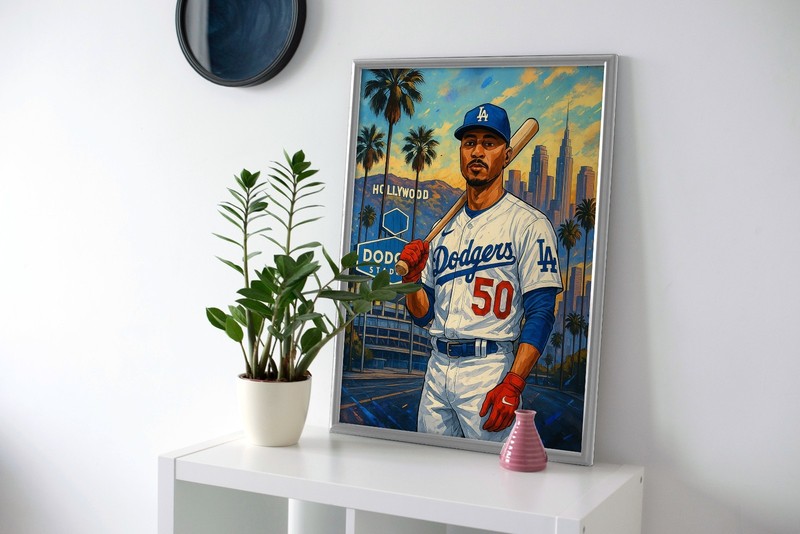 Mookie Betts Poster or Canvas – Dodgers Wall Art