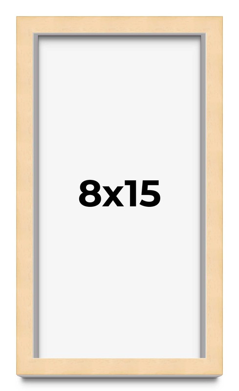 8×15 Shadow Box Frame Brown | 0.875 Inches Deep Real Wood Contemporary Shadowbox