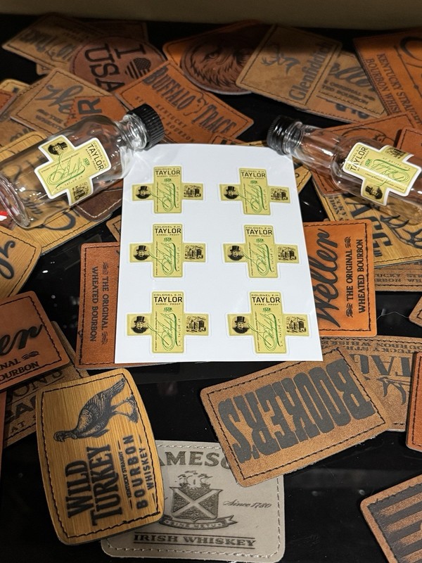 Vinyl Bottle Label Stickers – Colonel EH Taylor Barrel Proof – 6 Stickers