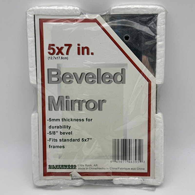 Silverwood Products Small 5″ x 7″ Beveled Mirror High Quality 5/8″ Bevel VTG NOS