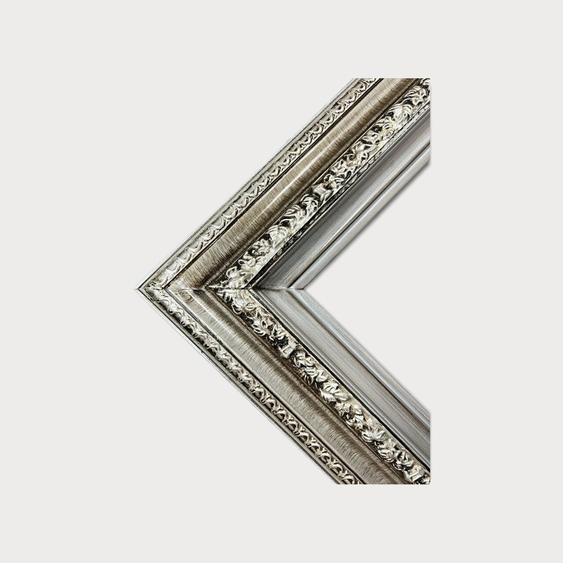 11 x 14 In stock ready to ship, Classic compo ornate wood frame, silver leaf