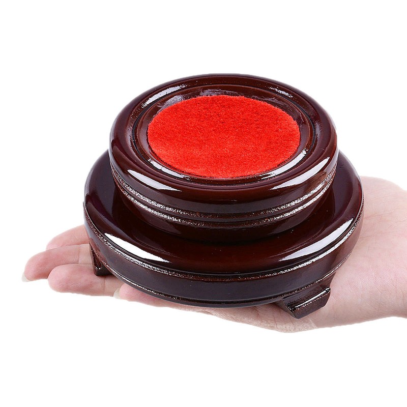LONGWIN Red Rotable Wood Stand Holder Kit Display Pedestal for 50mm-200mm Ball