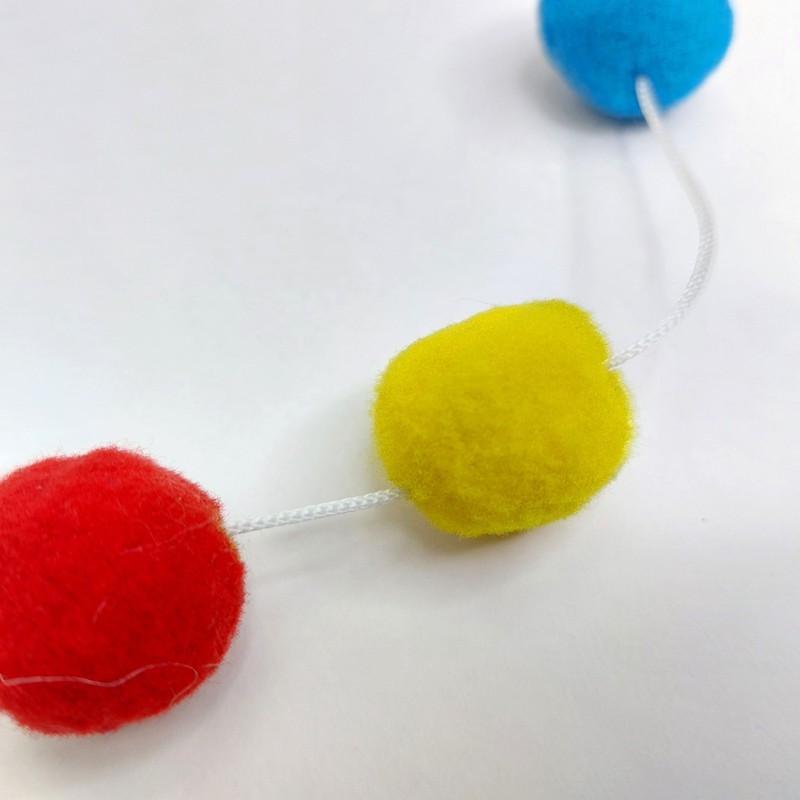 Felt Colorful Mushroom Garland 72 In Toadstool Woodland Nature Cottage Core EUC gallery