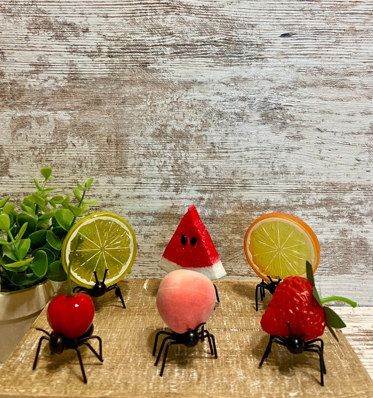 Cute ANTS Carrying FRUITS Summer BBQ Picnic 4th of July Tiered Tray Decorations