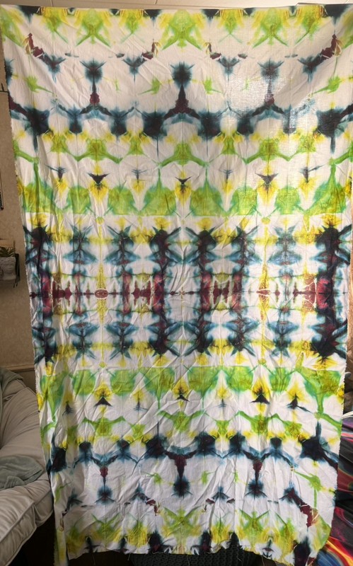 45X72in 100% Cotton Quality Handmade Shibori Inspired Tie Dye Wall Art/tapestry gallery