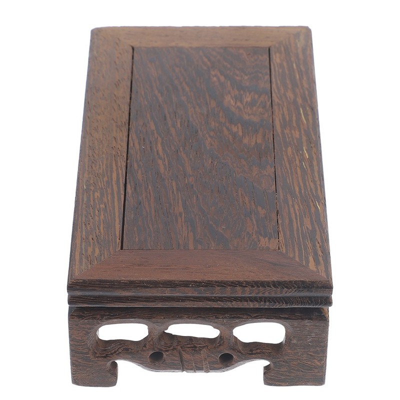 Wooden Rectangular Display Stand Pedestal Base for Indoor Decor Crystal Sphere gallery
