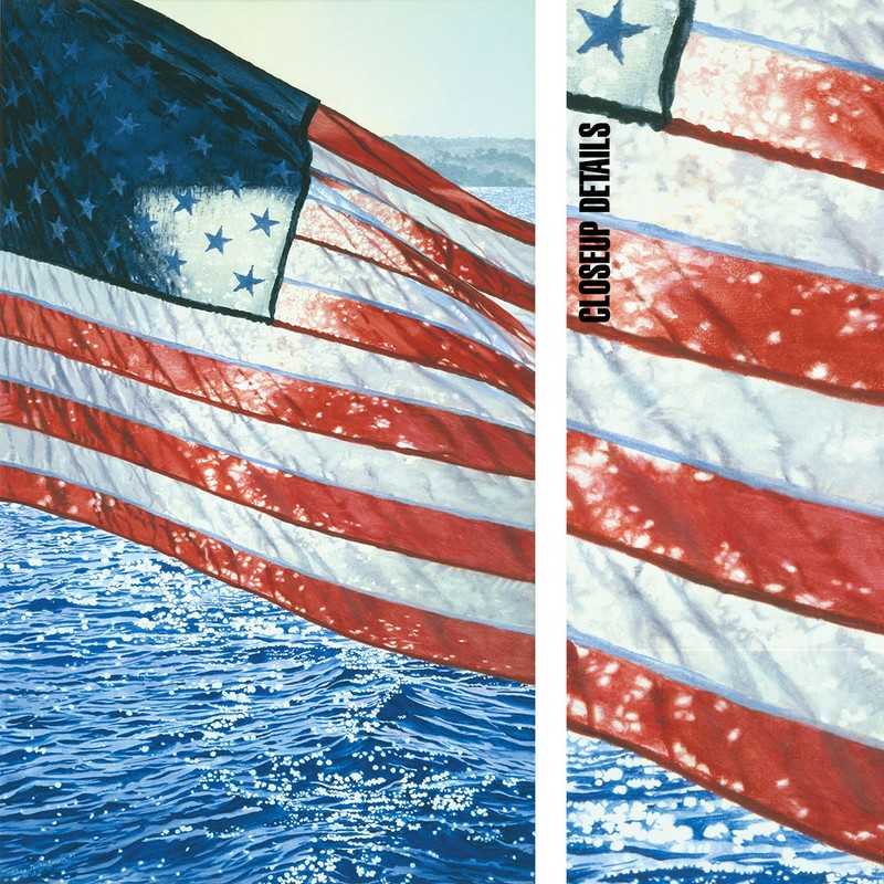 18W”x30H” BANNER DAY by ALICE DALTON BROWN – USA AMERICA FLAG CHOICES of CANVAS