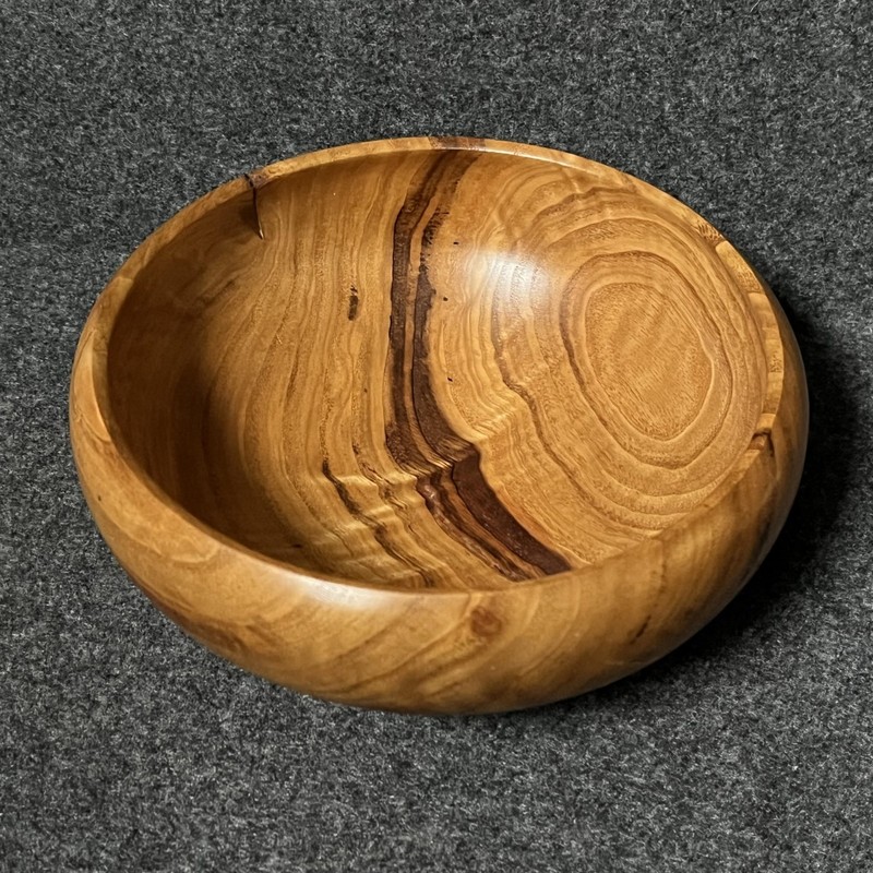 Handmade American Chestnut Wood Bowl 7-3/4″ Wide Decorative Handcrafted