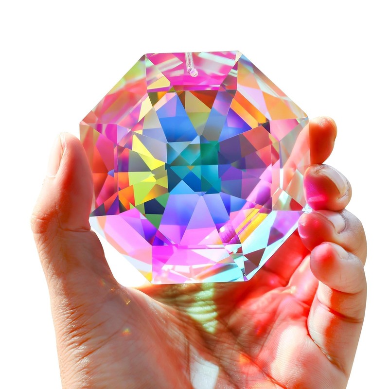 3inch Rainbow Sun Catcher Crystals for Windows AB Colored Large Crystal