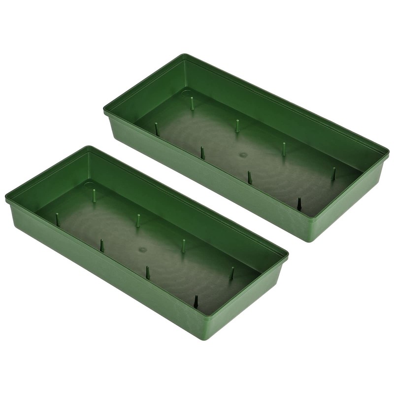 2 PCS 11 Inch Plastic Design Bowl Flower Arrangement Base Green Decor