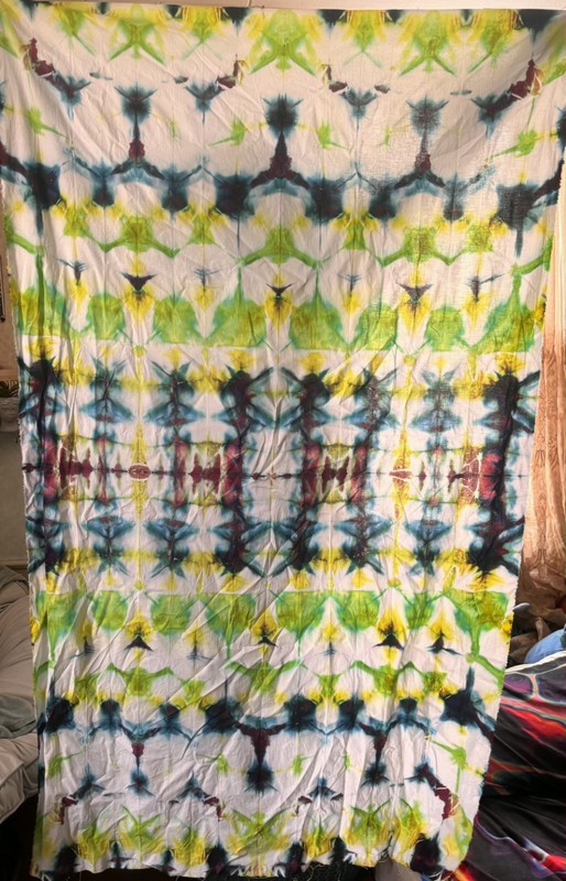 45X72in 100% Cotton Quality Handmade Shibori Inspired Tie Dye Wall Art/tapestry gallery