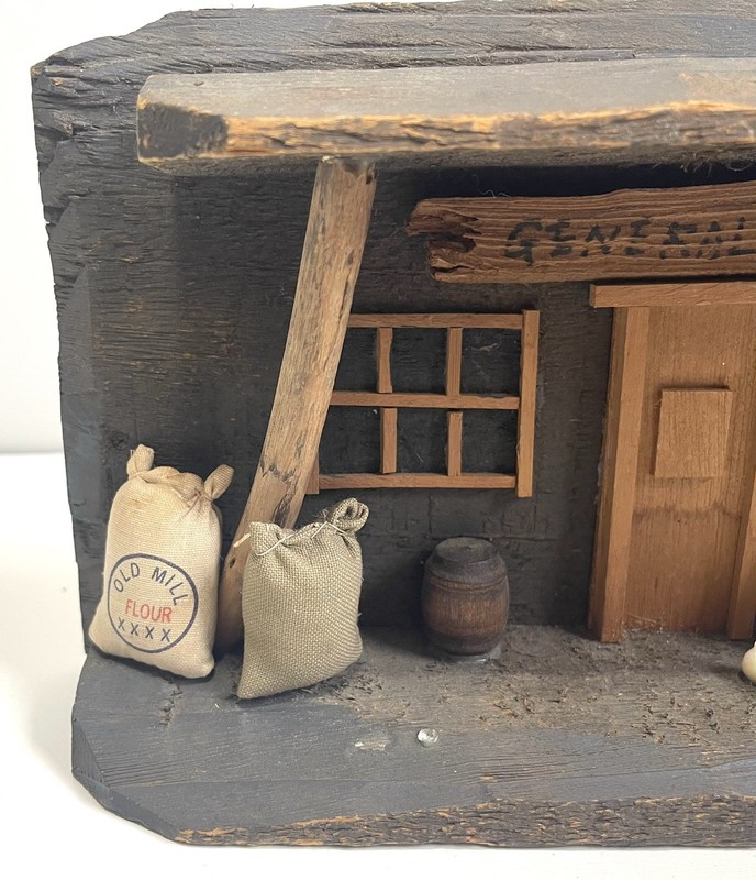 Folk Art Rustic General Store Diorama Home Decor Dog Small Farm House Style gallery