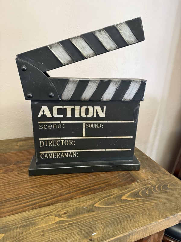 Movie Clapper Home Decor Metal Black Vintage Style 19 In By 15 In Nice Colors