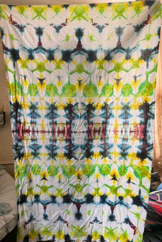 45X72in 100% Cotton Quality Handmade Shibori Inspired Tie Dye Wall Art/tapestry gallery