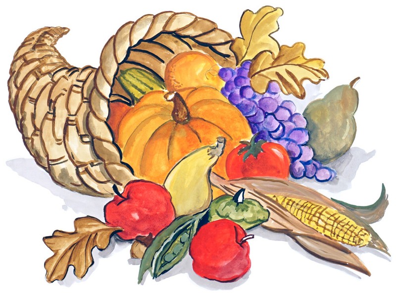 Cornucopia Fine Art vinyl Decal Sticker Seasonal Fall Autum Thanksgiving