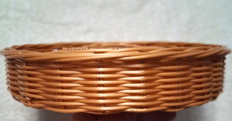 Round Woven Wicker Rattan Gift Organizer Basket Approx. 10" Dia. w/5 Sections gallery