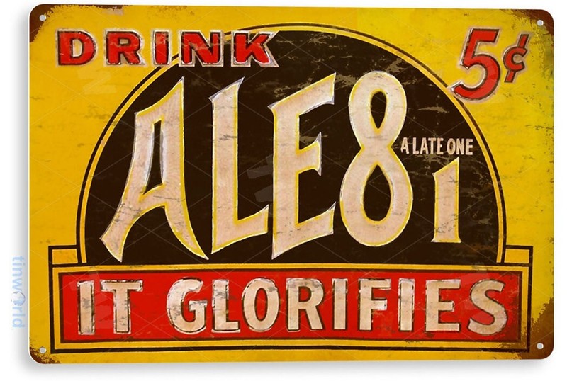 TIN SIGN Ale81 Soft Drink Metal Décor Wall Art Soda Retro Store Shop A206