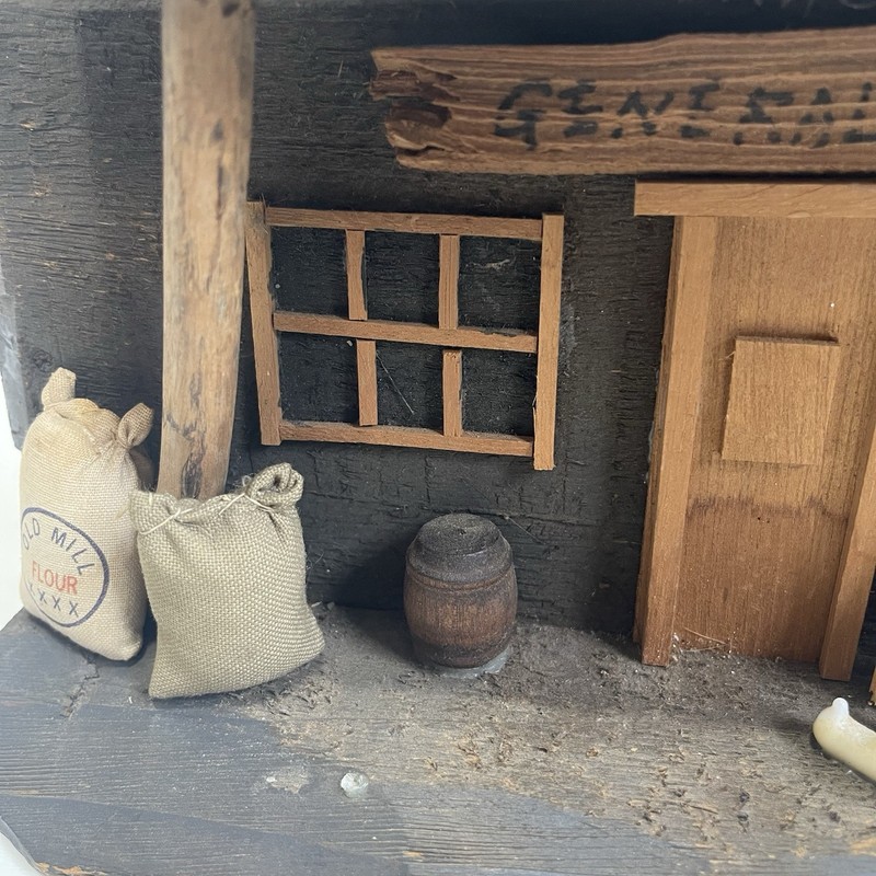 Folk Art Rustic General Store Diorama Home Decor Dog Small Farm House Style gallery