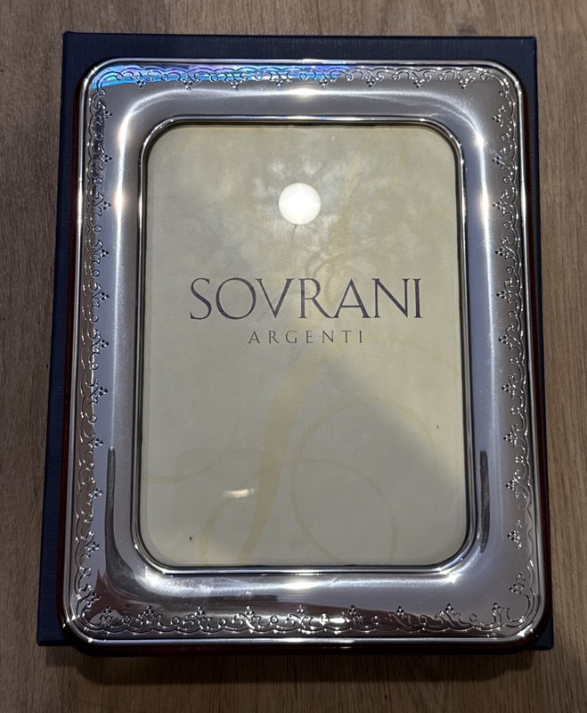 SOVRANI ARGENTI ITALY STERLING SILVER 925 PICTURE FRAME 7” x 9”